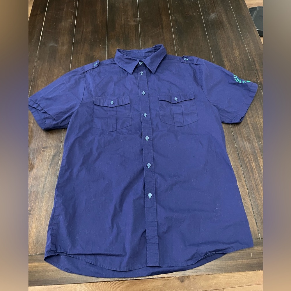 Rolling Rock button up shirt